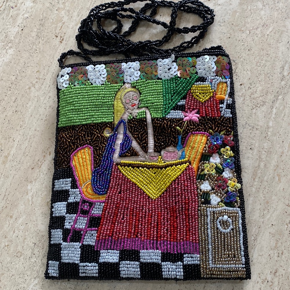 Beaded Sequins cross boy bag beaded PURSE Shoulder Strap Collection - Picture 3 of 16